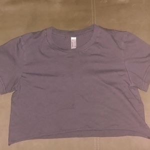 American Apparel dark gray crop top